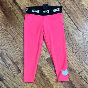 Nike Pink Performance Leggings with Elastic Waistband